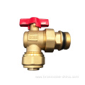 aluminum handle brass ball valve angle type with union